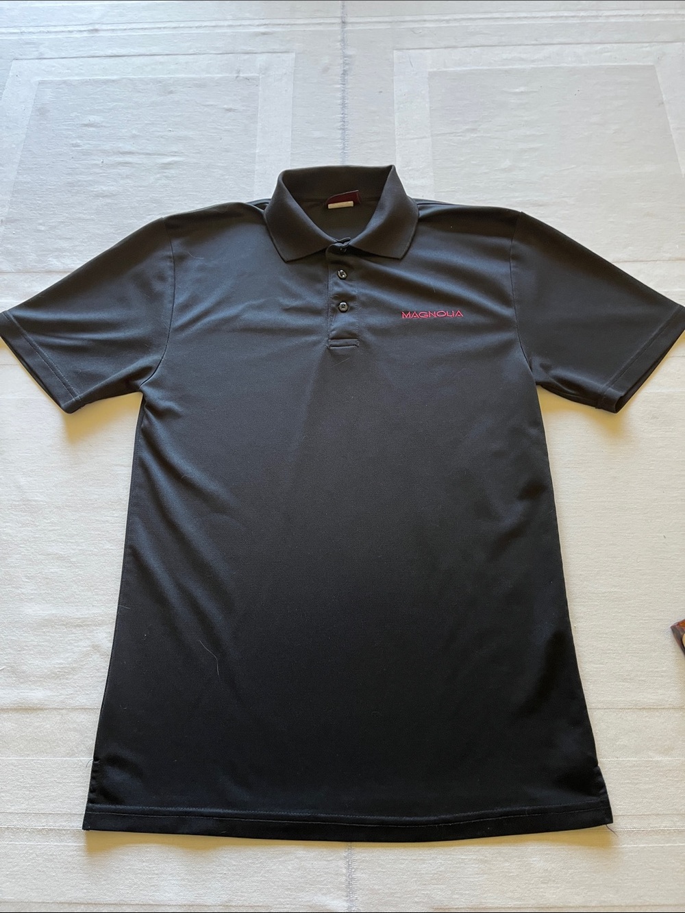 Magnolia Lane Collection Black Polo Shirt With Logo Size Small